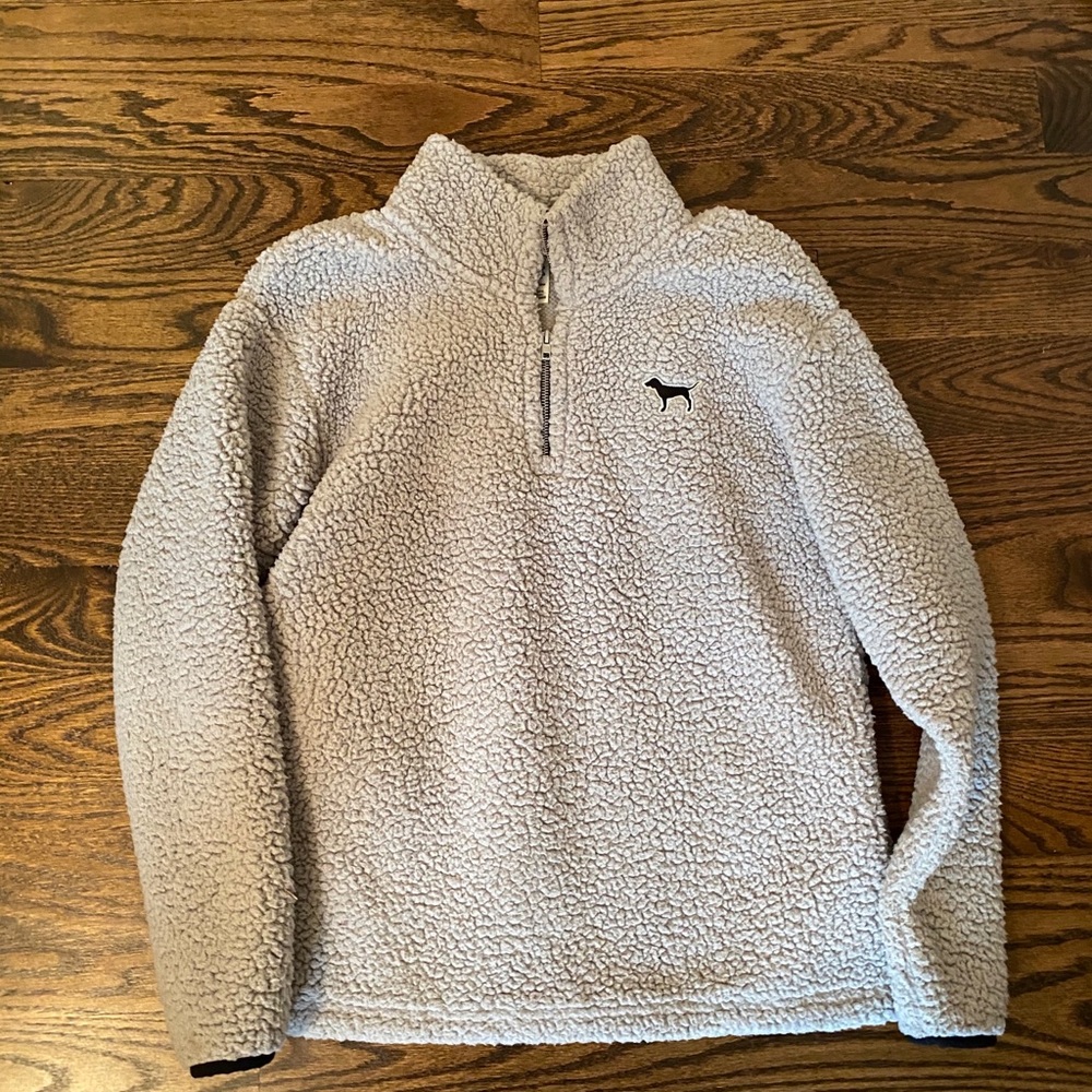 Gray Fuzzy PINK Sherpa